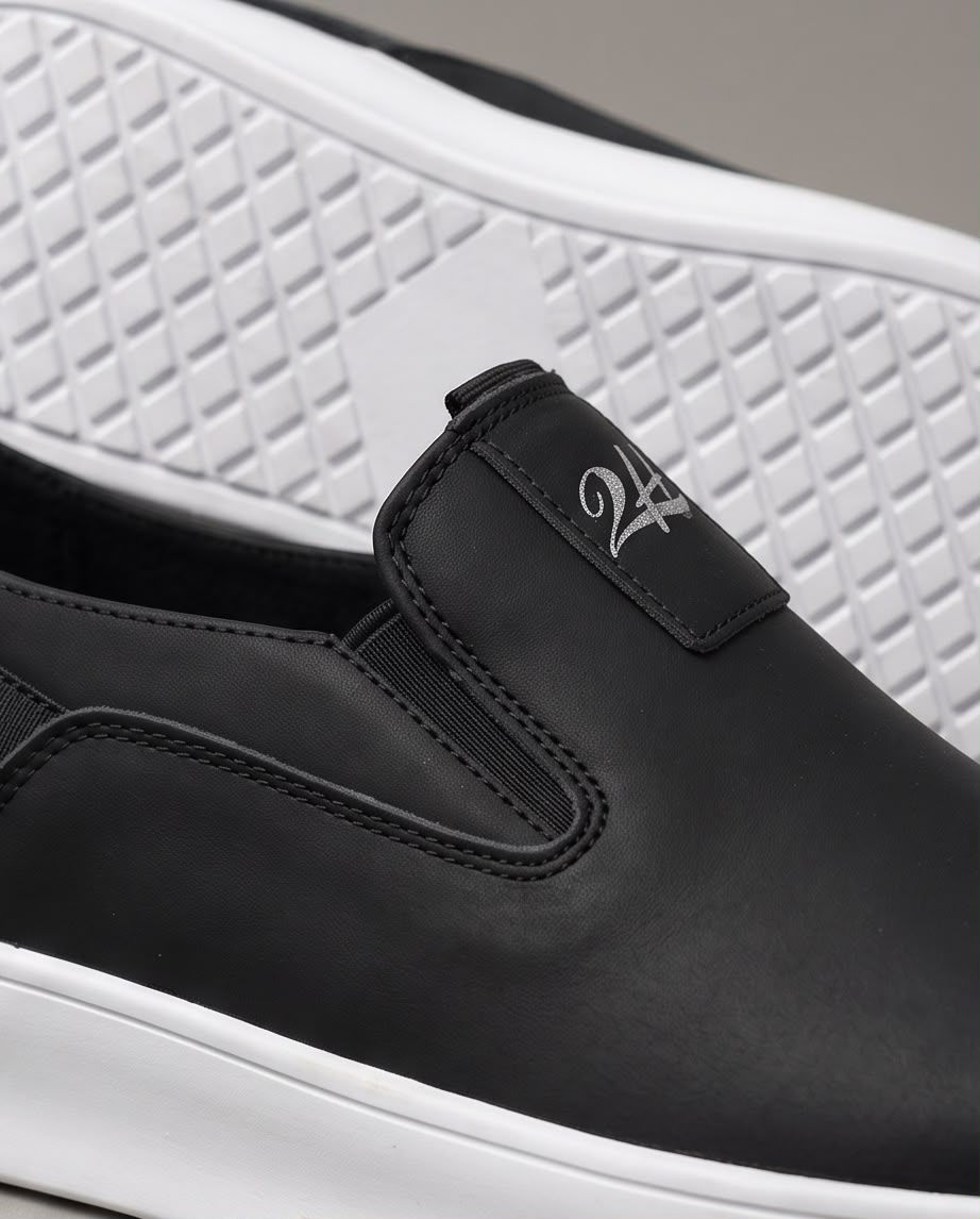 2H Black nubuck leather Casual Shoes