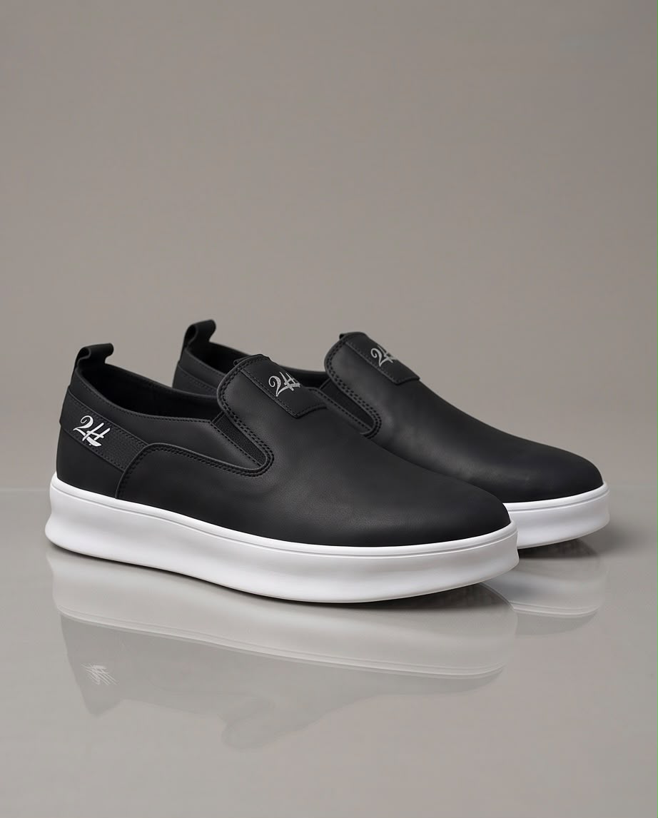 2H Black nubuck leather Casual Shoes