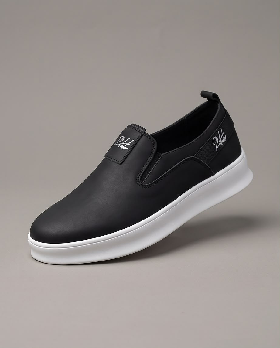 2H Black nubuck leather Casual Shoes