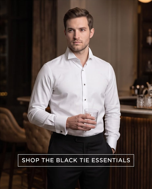 2H White Wing Collar Shirt