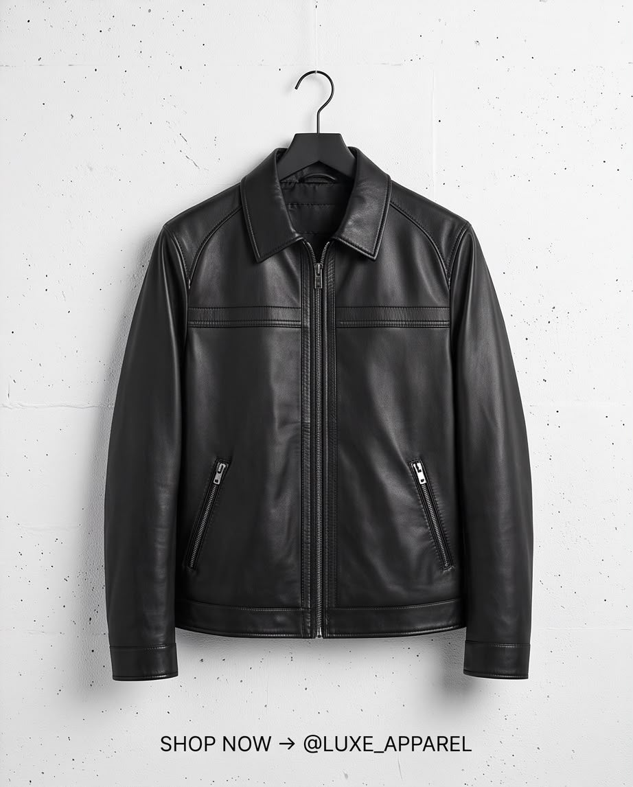 2H #8915 Black Leather Jacket
