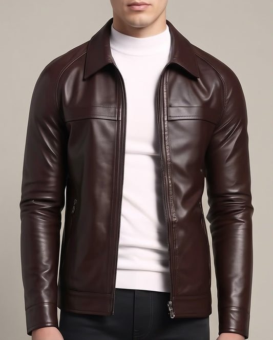 2H #8915 Brown Leather Jacket