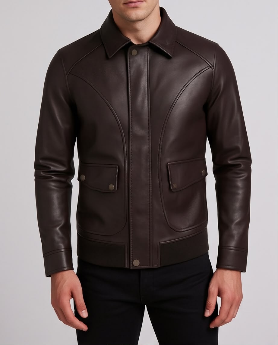 2H #8909 Brown Leather Jacket