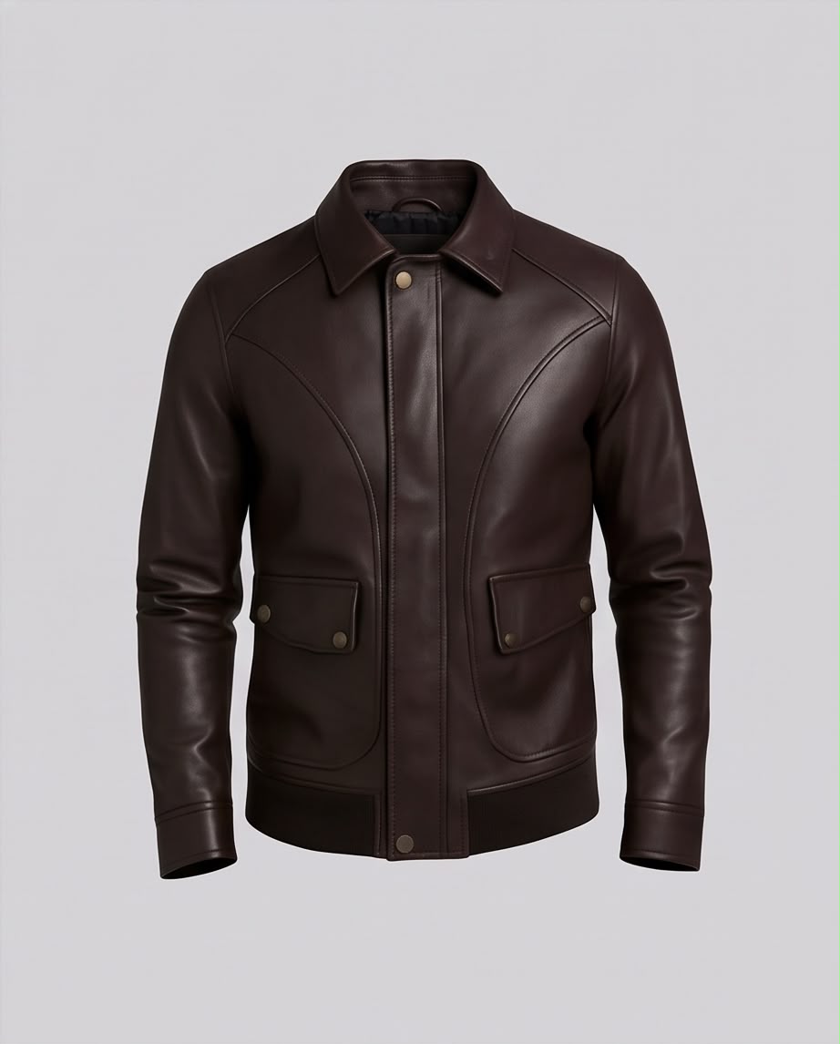 2H #8909 Brown Leather Jacket