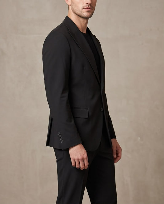 2H Black Tropical Suit