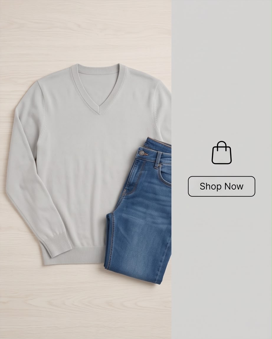 2H V-Neck Knitted Sweater
