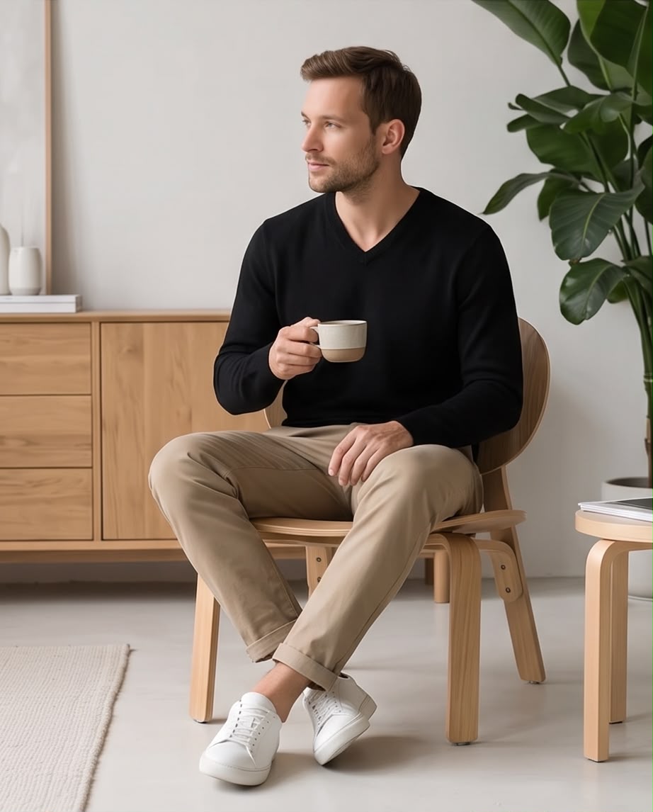 2H V-Neck Knitted Sweater