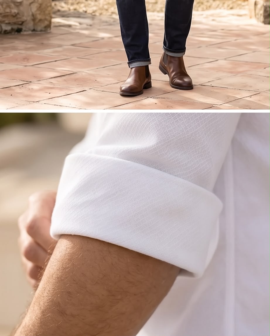2H White Embossed Casual Shirt