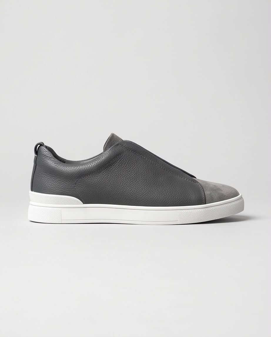 2H Gray Triple Stitch Casual Shoes