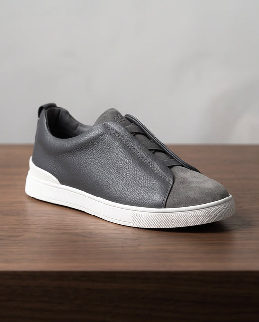2H Gray Triple Stitch Casual Shoes