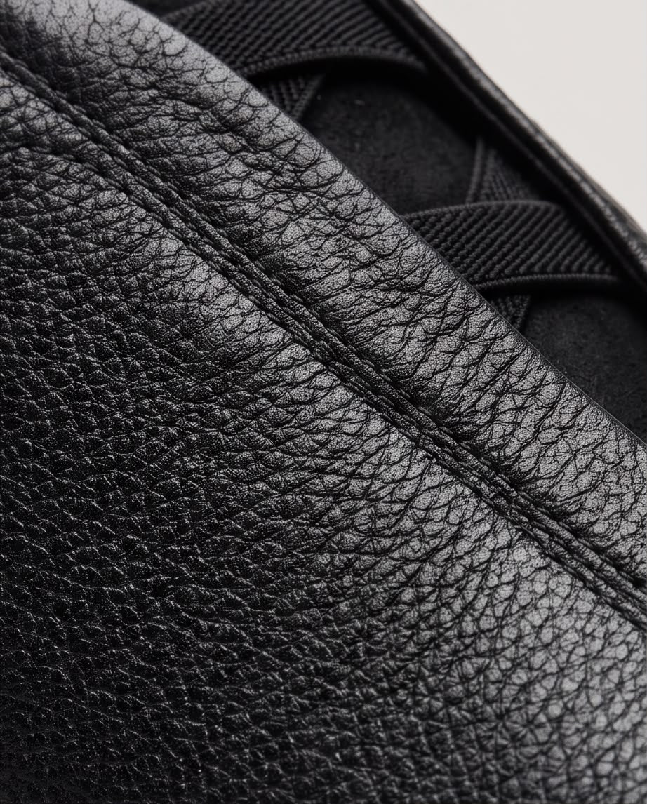 2H Black Triple Stitch Casual Shoes