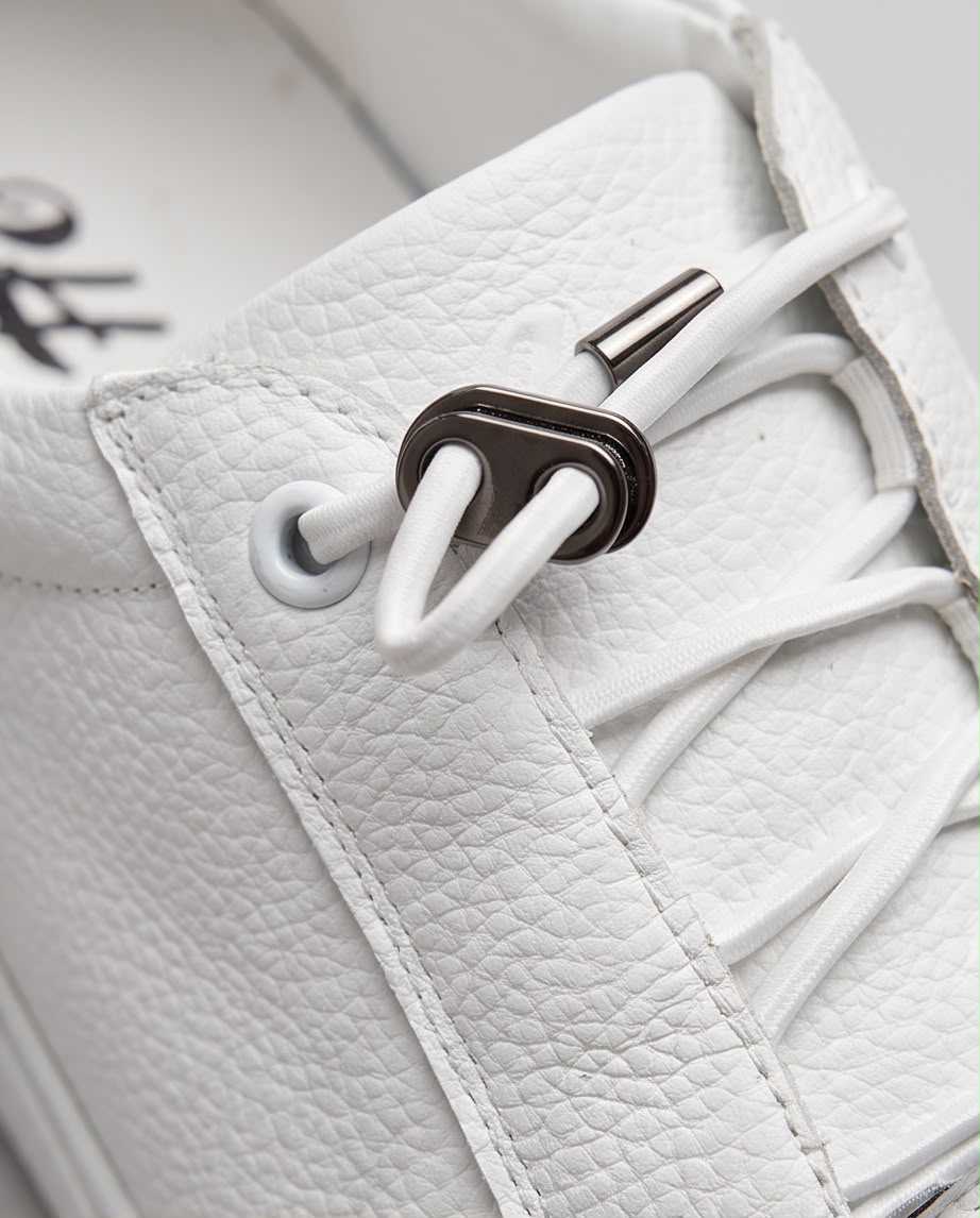 2H White Lace-Up Casual Shoes