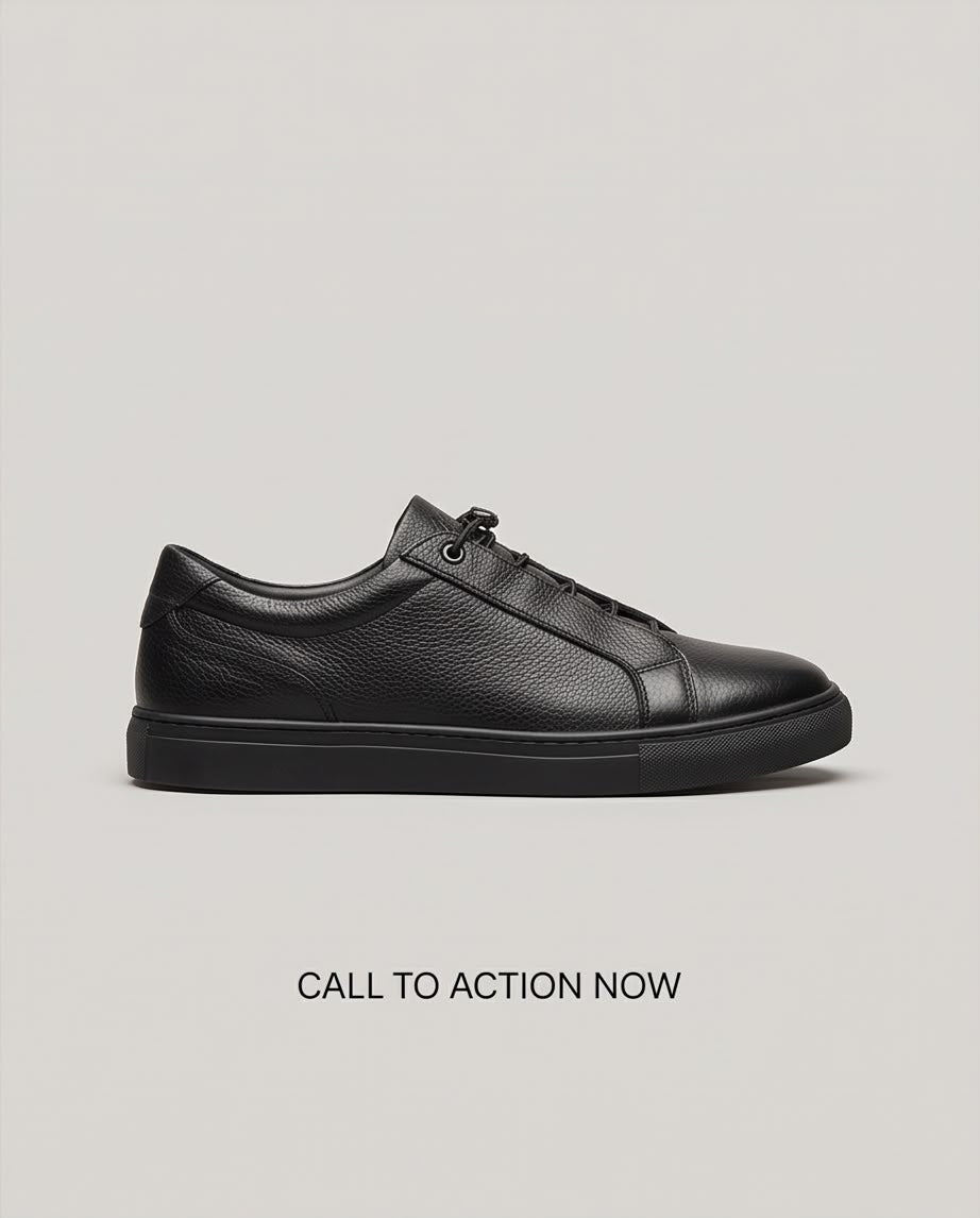 2H Black Lace-Up Casual Shoes