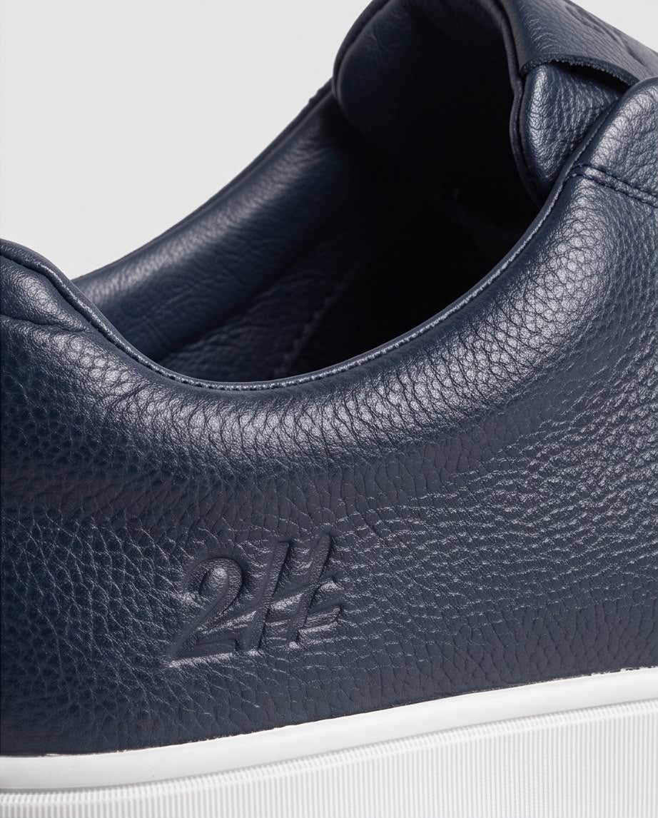 2H Navy Slip-On Casual Shoes