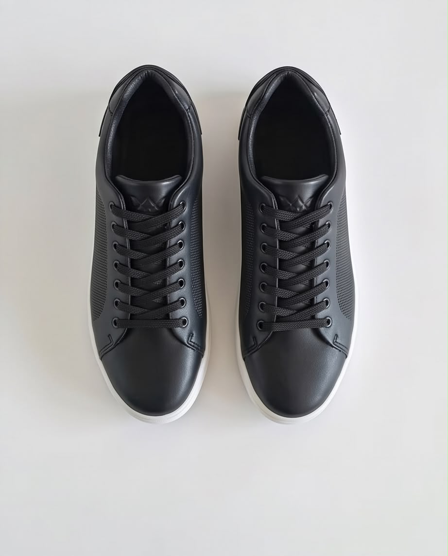 2H Black Casual Shoes