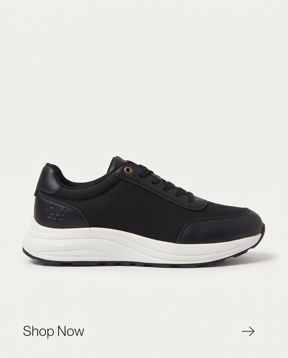 2H Black Sneakers shoes