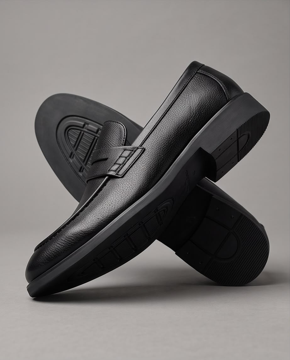 2H Black Loafers Formal shoes