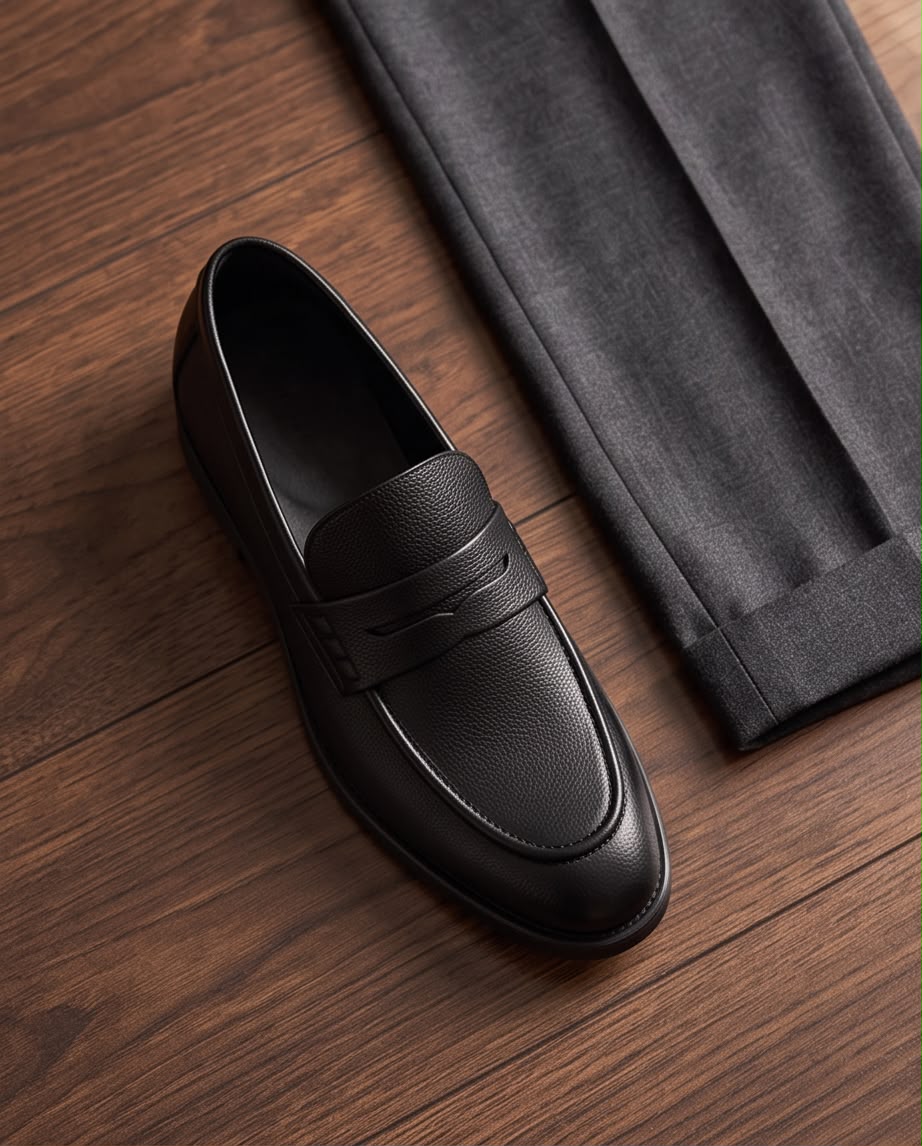 2H Black Loafers Formal shoes
