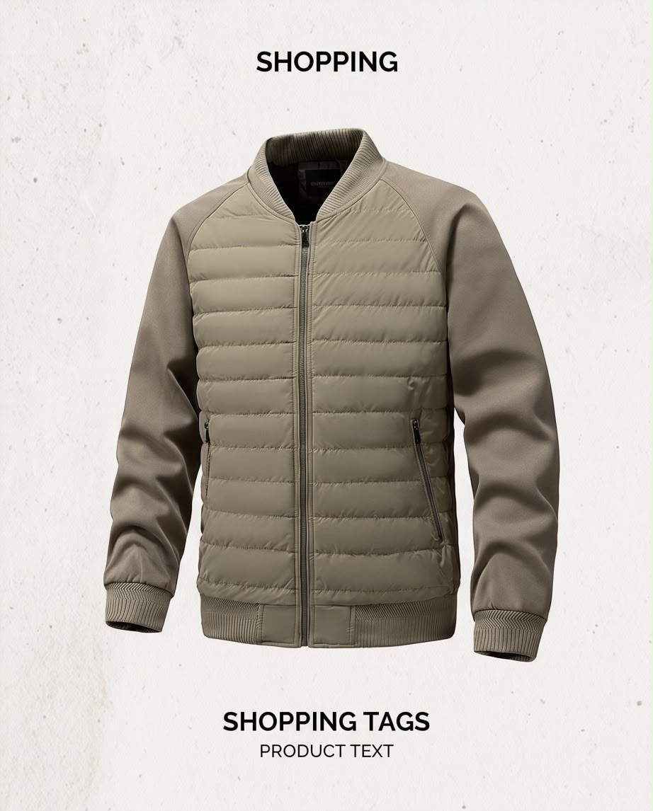 2H Beige Bomber Casual Jacket