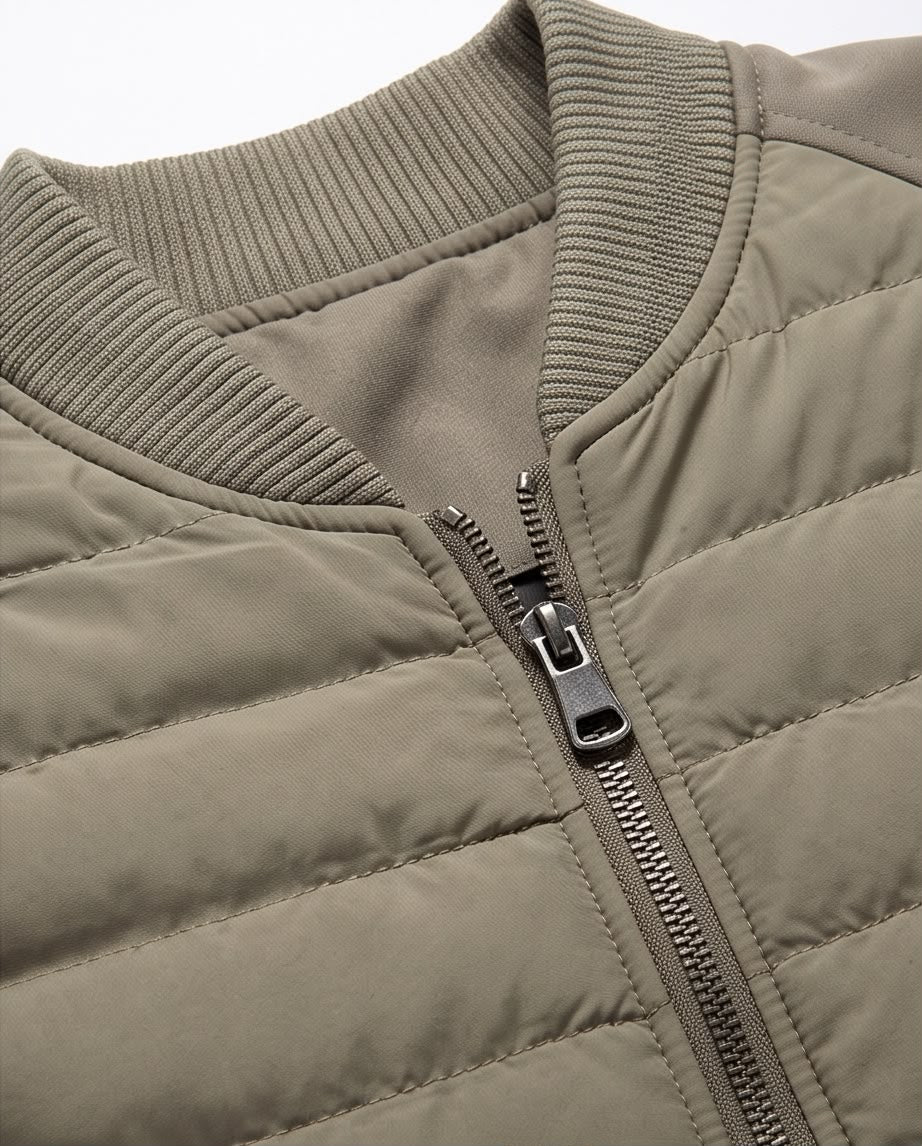 2H Beige Bomber Casual Jacket