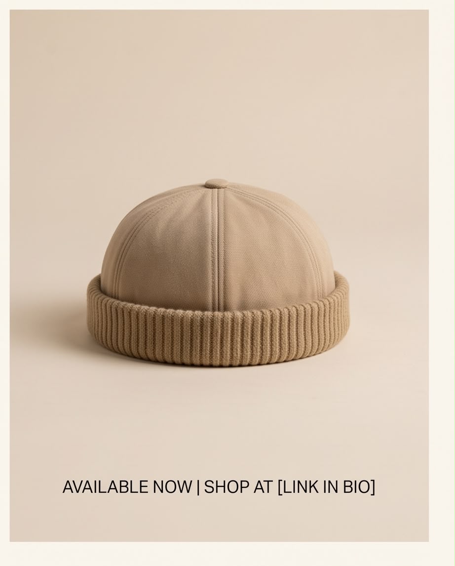 2H Beige Docker Cap