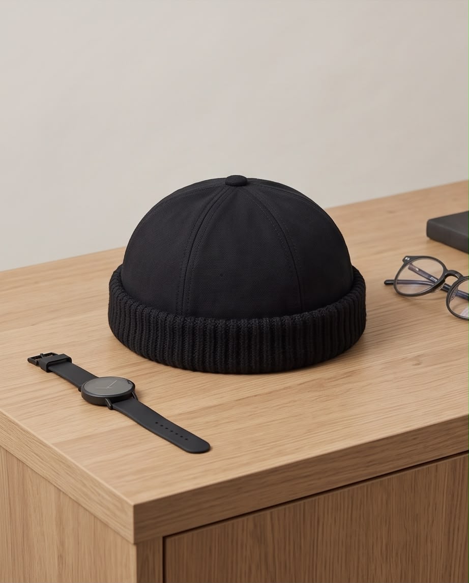 2H Black Docker Cap