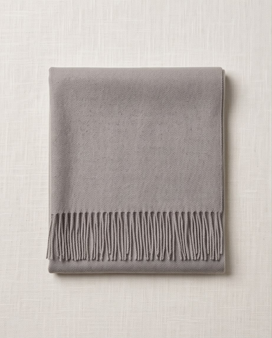 2H Light Gray Winter Scarf