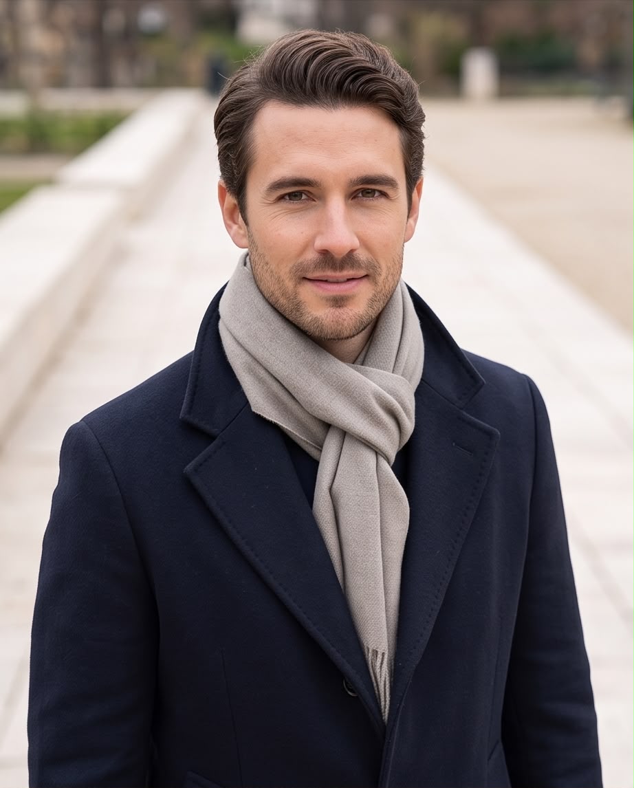 2H Gray Winter Scarf