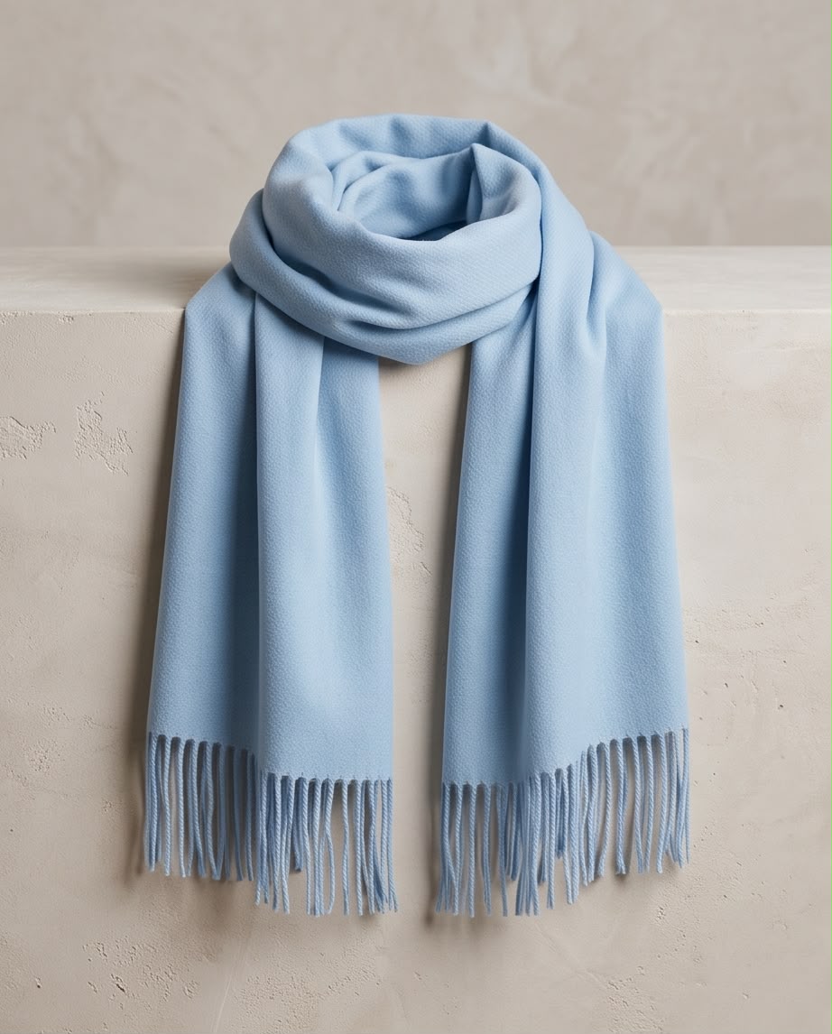 2H Light Blue Winter Scarf