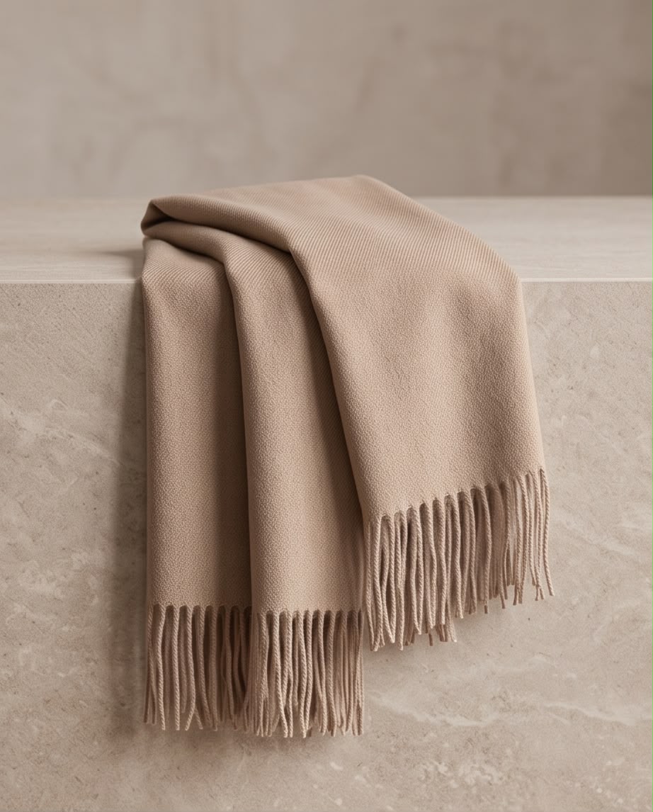 2H Beige Winter Scarf