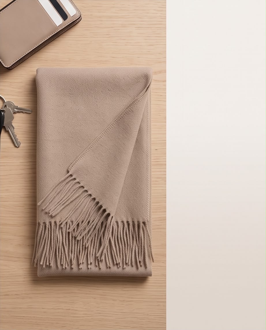 2H Beige Winter Scarf