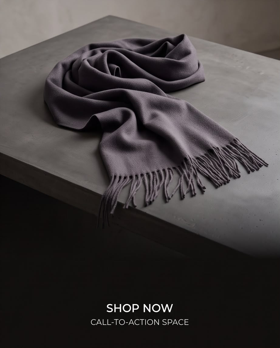 2H Dark Gray Winter Scarf