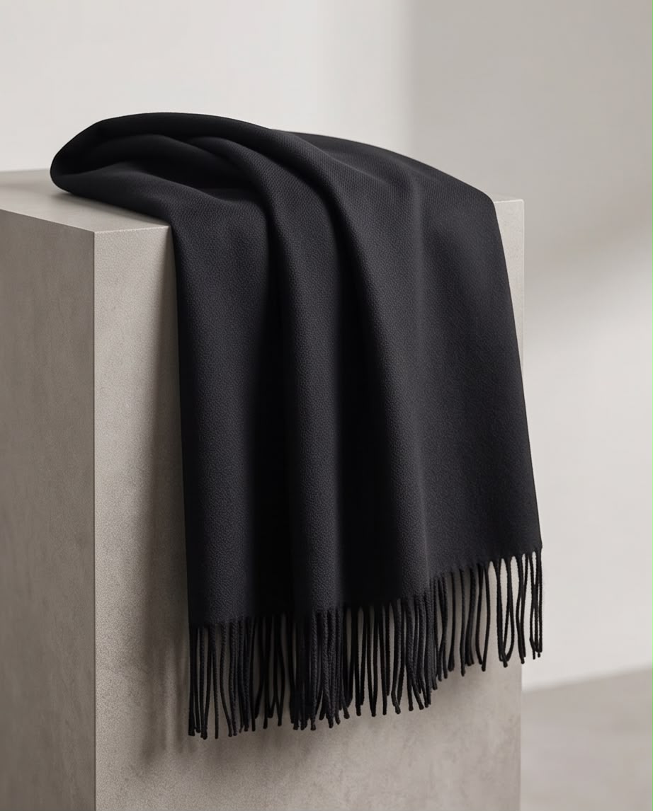 2H Black Winter Scarf