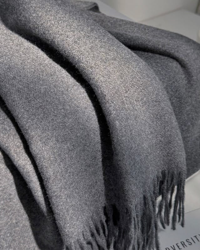 2H Charcoal Gray Winter Scarf