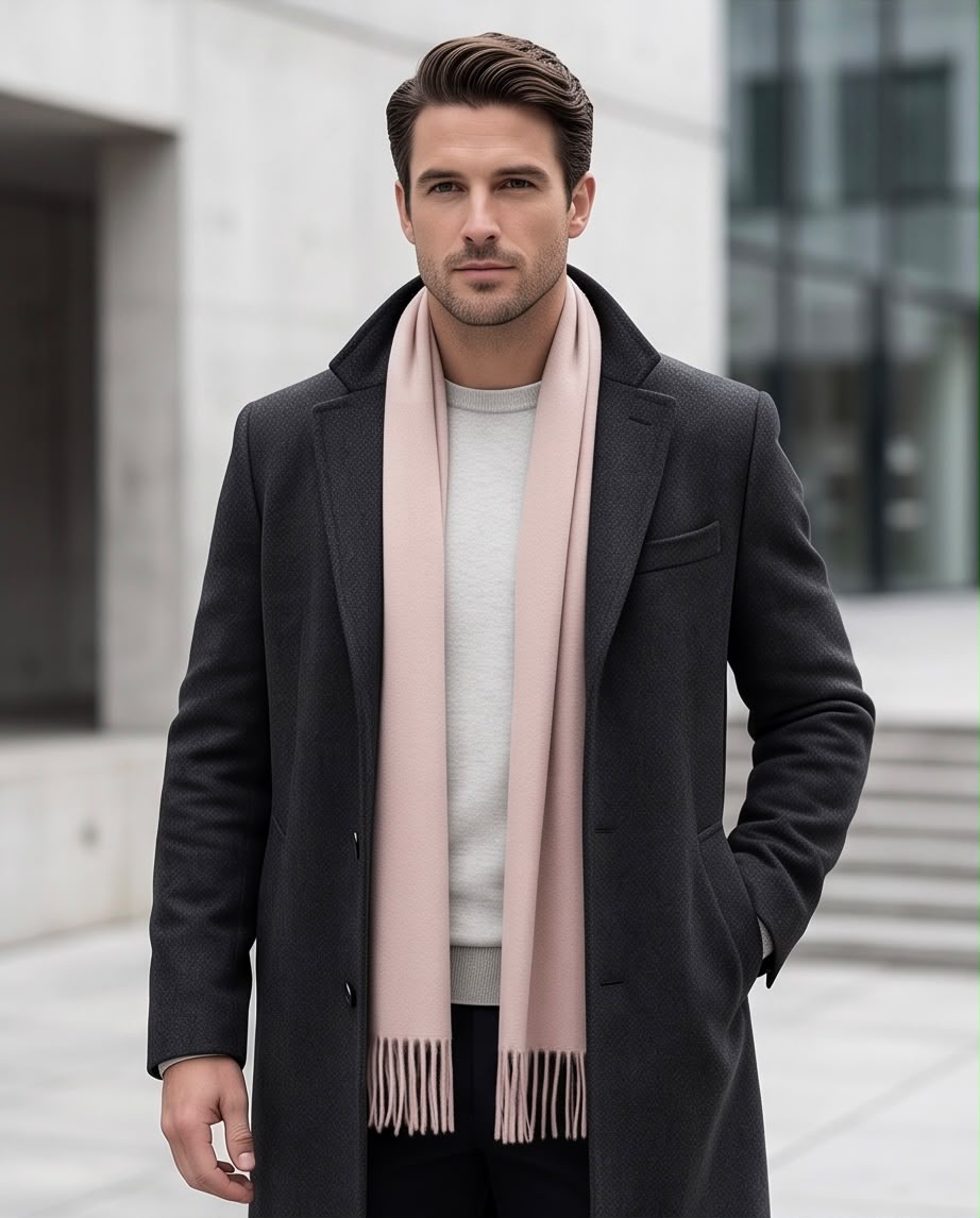 2H Beige Rose Winter Scarf