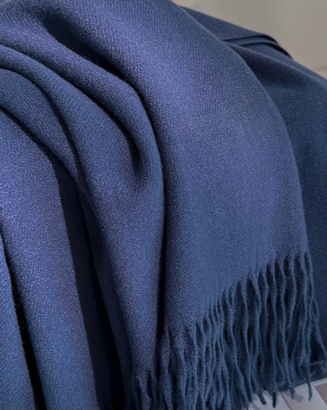 2H Navy Winter Scarf