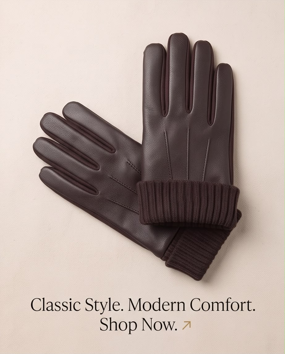 2H Brown Leather Gloves