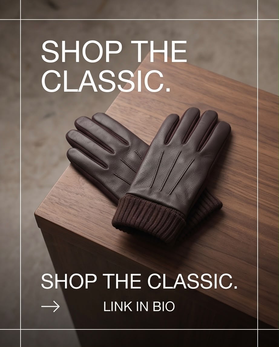 2H Brown Leather Gloves