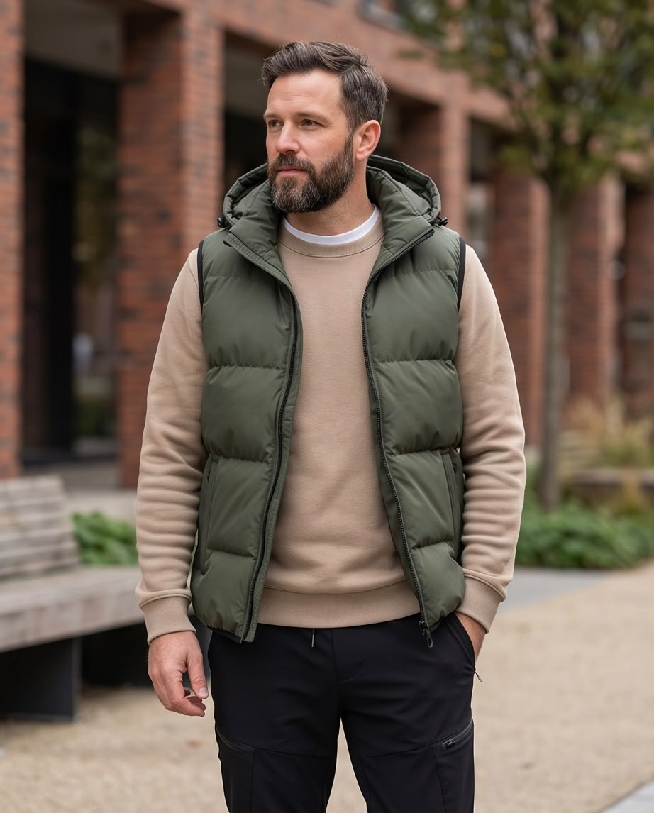 2H Army Puffer Gilet