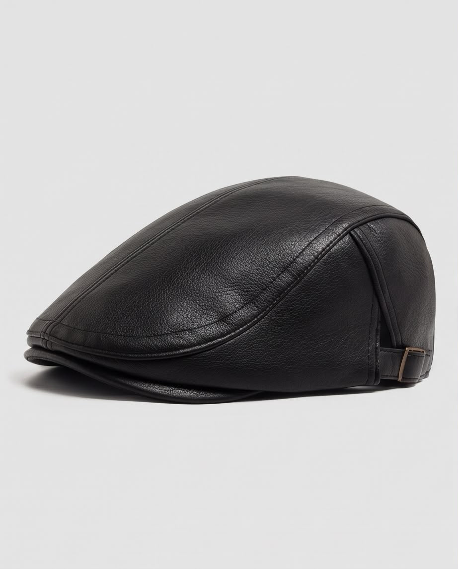2H Black Leather Cap