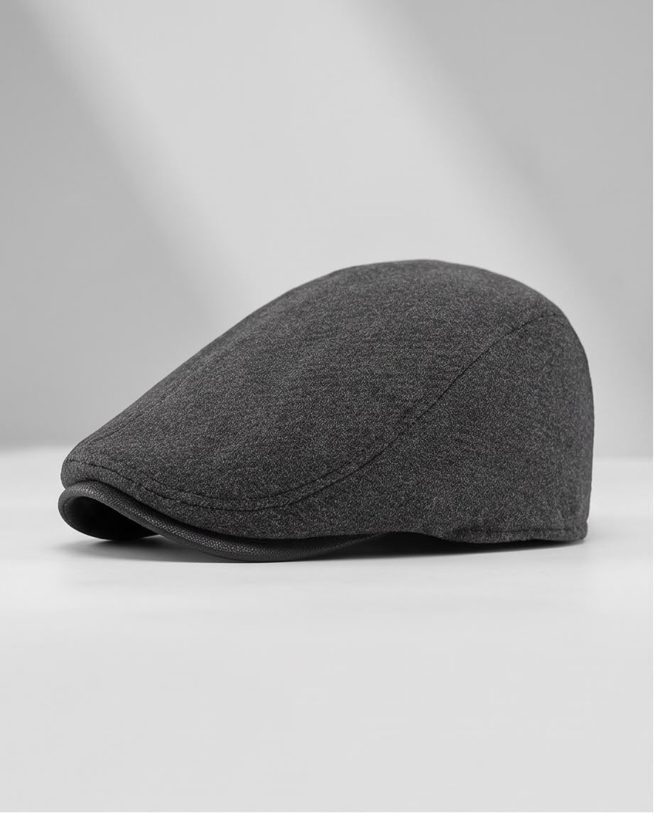 2H Dark Gray Wool-Blend Cap