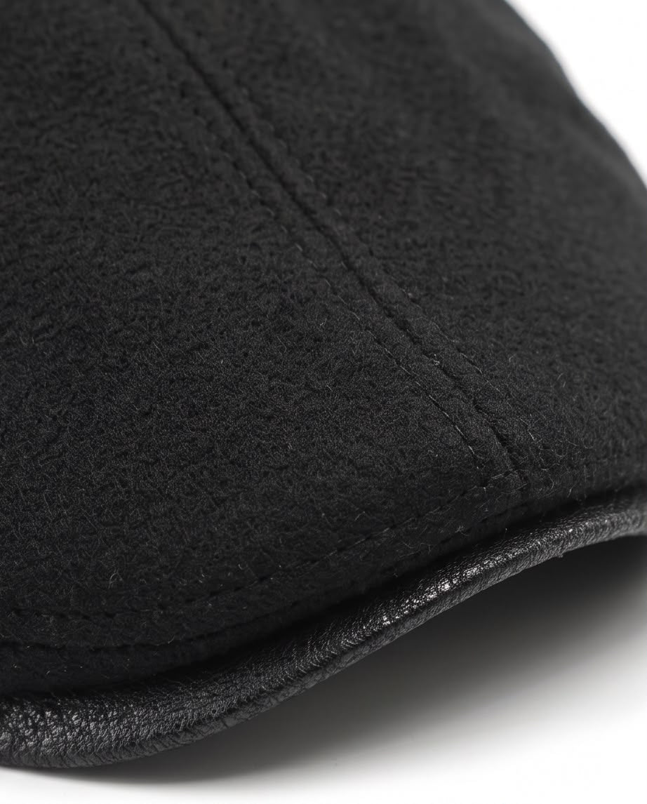 2H Black Wool-Blend Cap