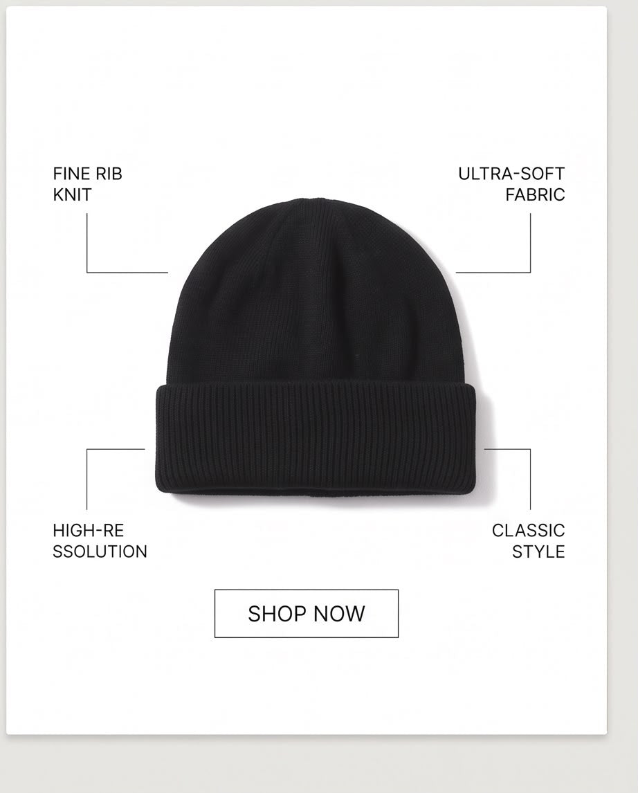 2H Black Skull Cap
