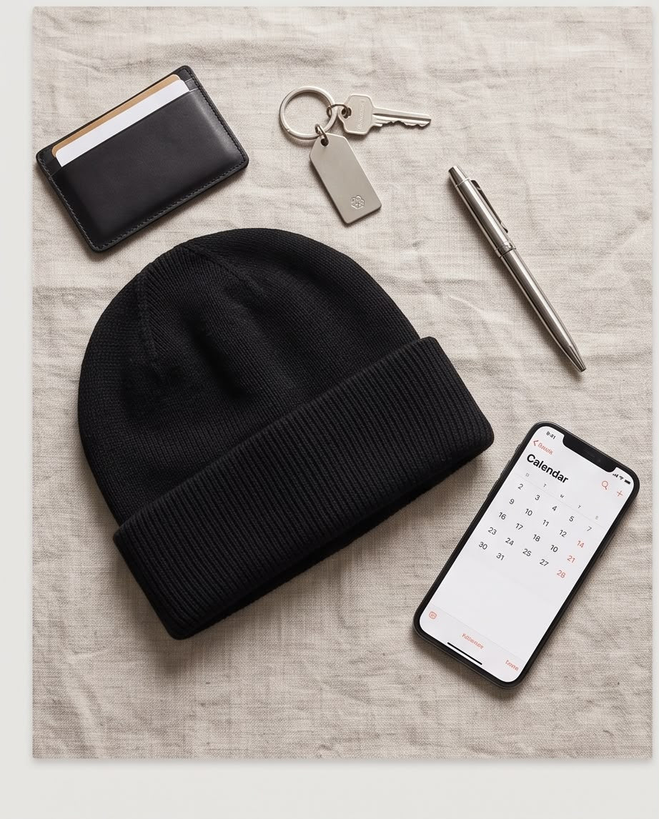 2H Black Skull Cap