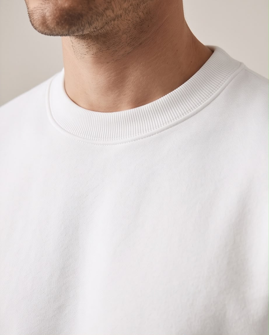 2H White Plain sweaters