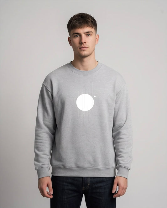 2H Gray Printed Sweater