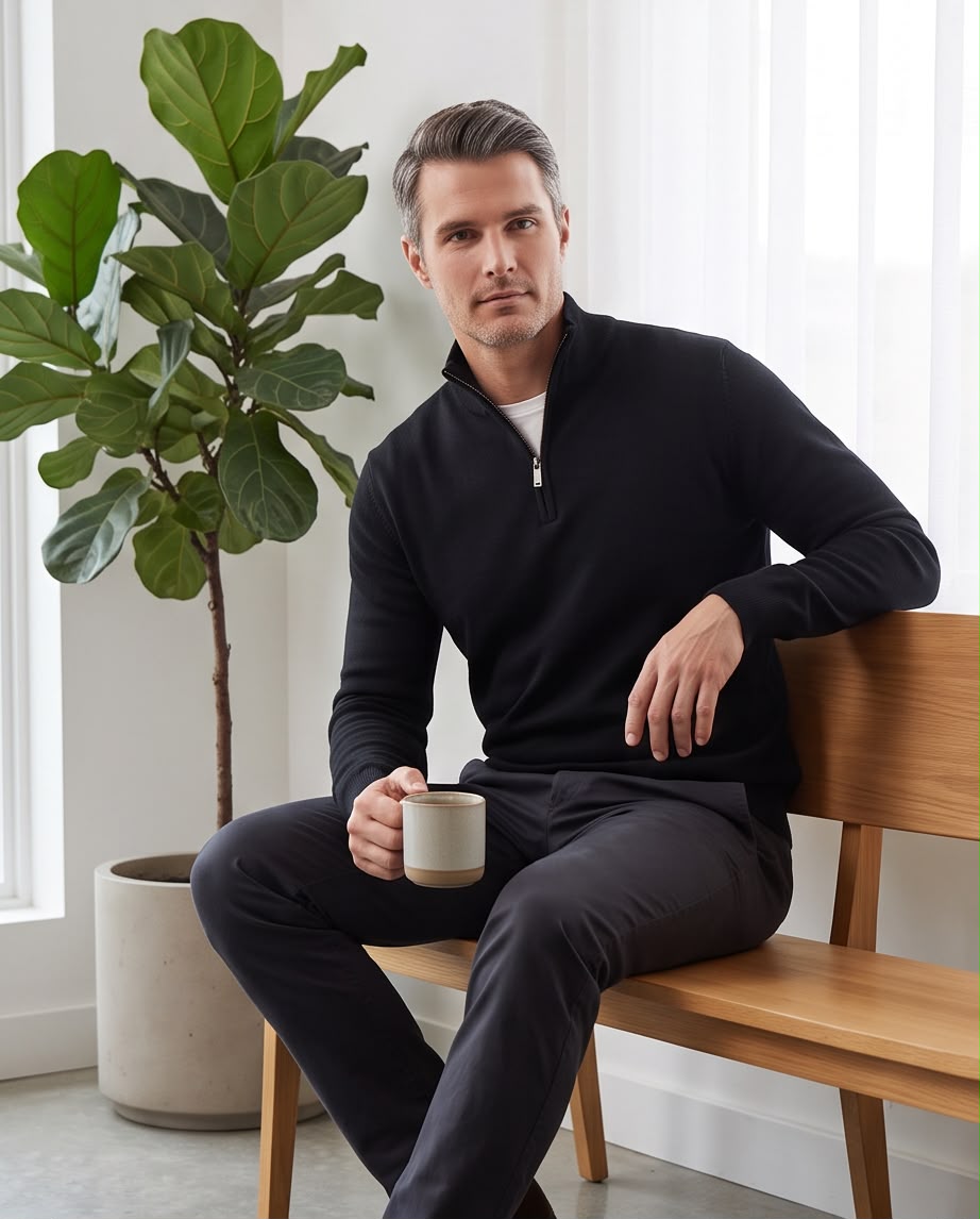 2H Sweater With Zipper