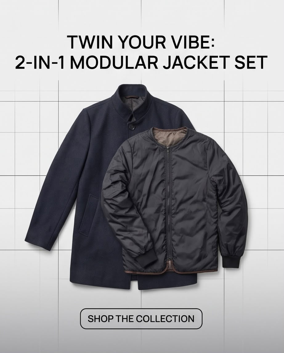 2H Charcoal Gray Stand Collar Wool Coat