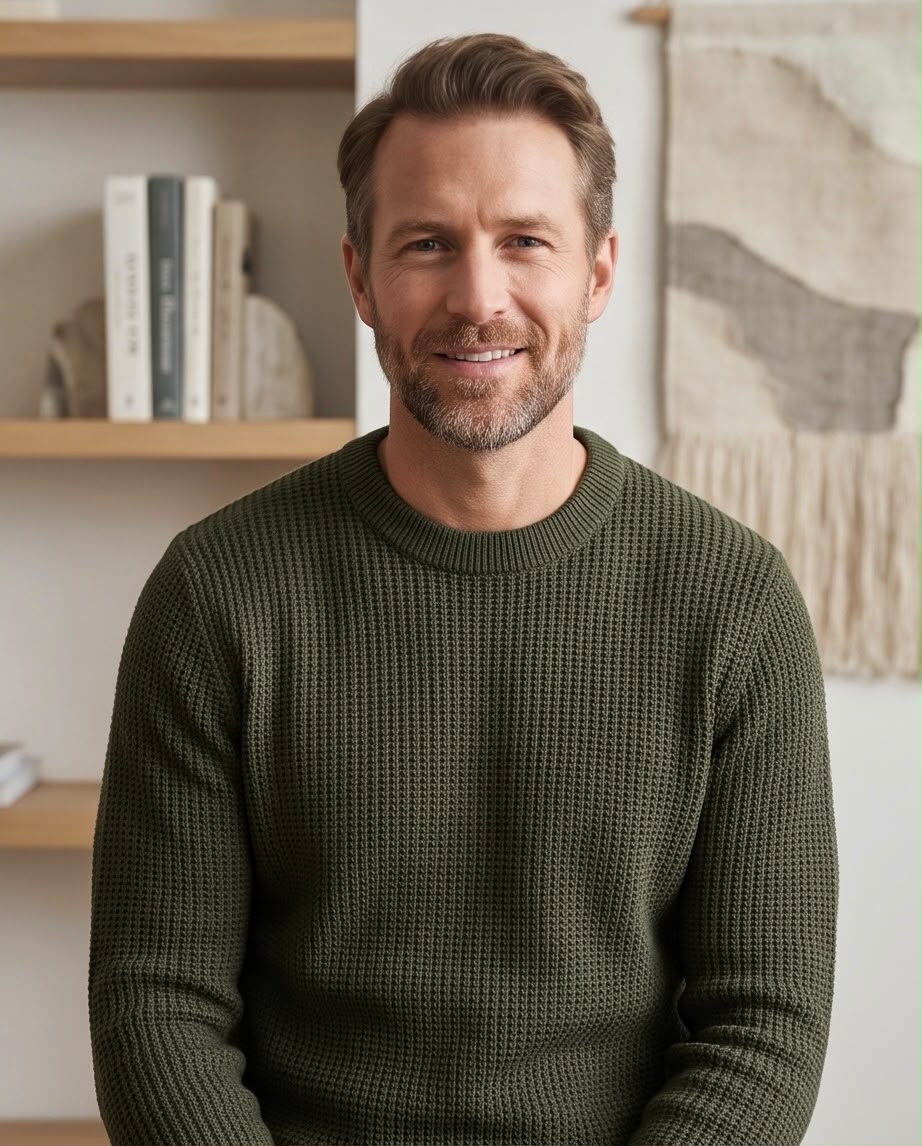 2H Army Round Neck Knitted Sweater