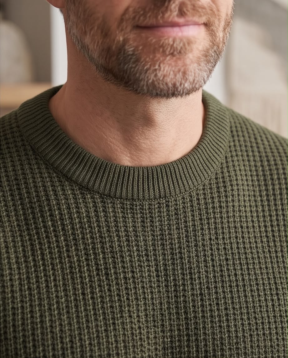 2H Army Round Neck Knitted Sweater